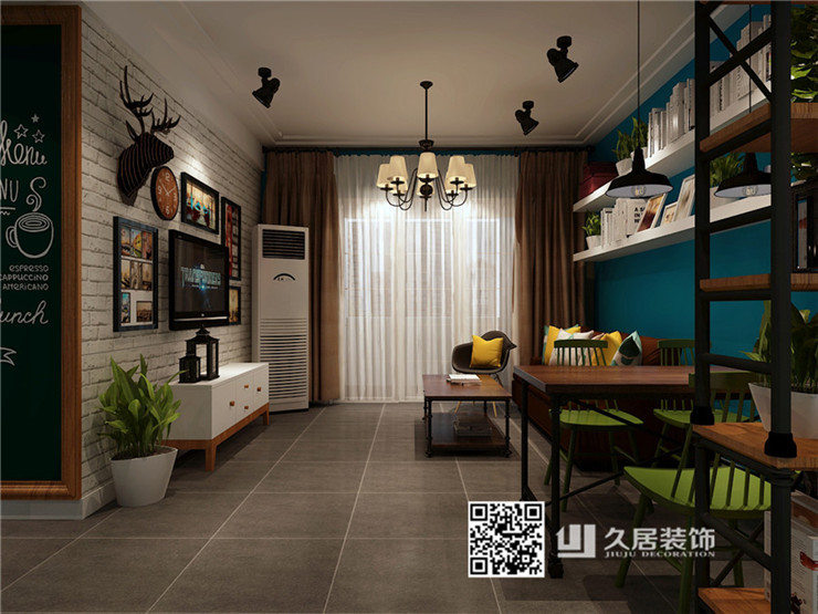  藍(lán)色調(diào)的后現(xiàn)代裝修風(fēng) 